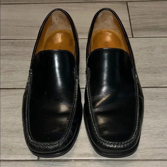 Cole Haan Black Leather Loafers with Tan Stitching s-l400.jpg main image 4